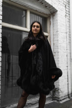 Load image into Gallery viewer, Cashmere Cape with Fox Trim
