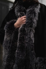 Load image into Gallery viewer, Cashmere Cape with Fox Trim
